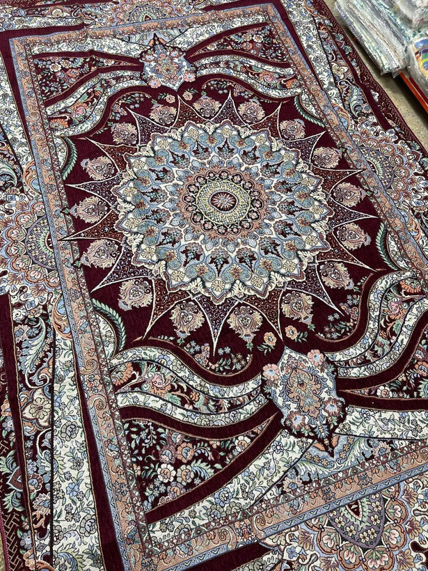 روفرشی مخمل ابریشم زرک دار کد ۰۱۳