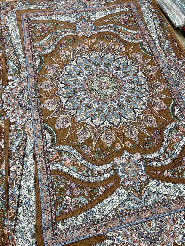 روفرشی مخمل ابریشم زرک دار کد ۰۱۳