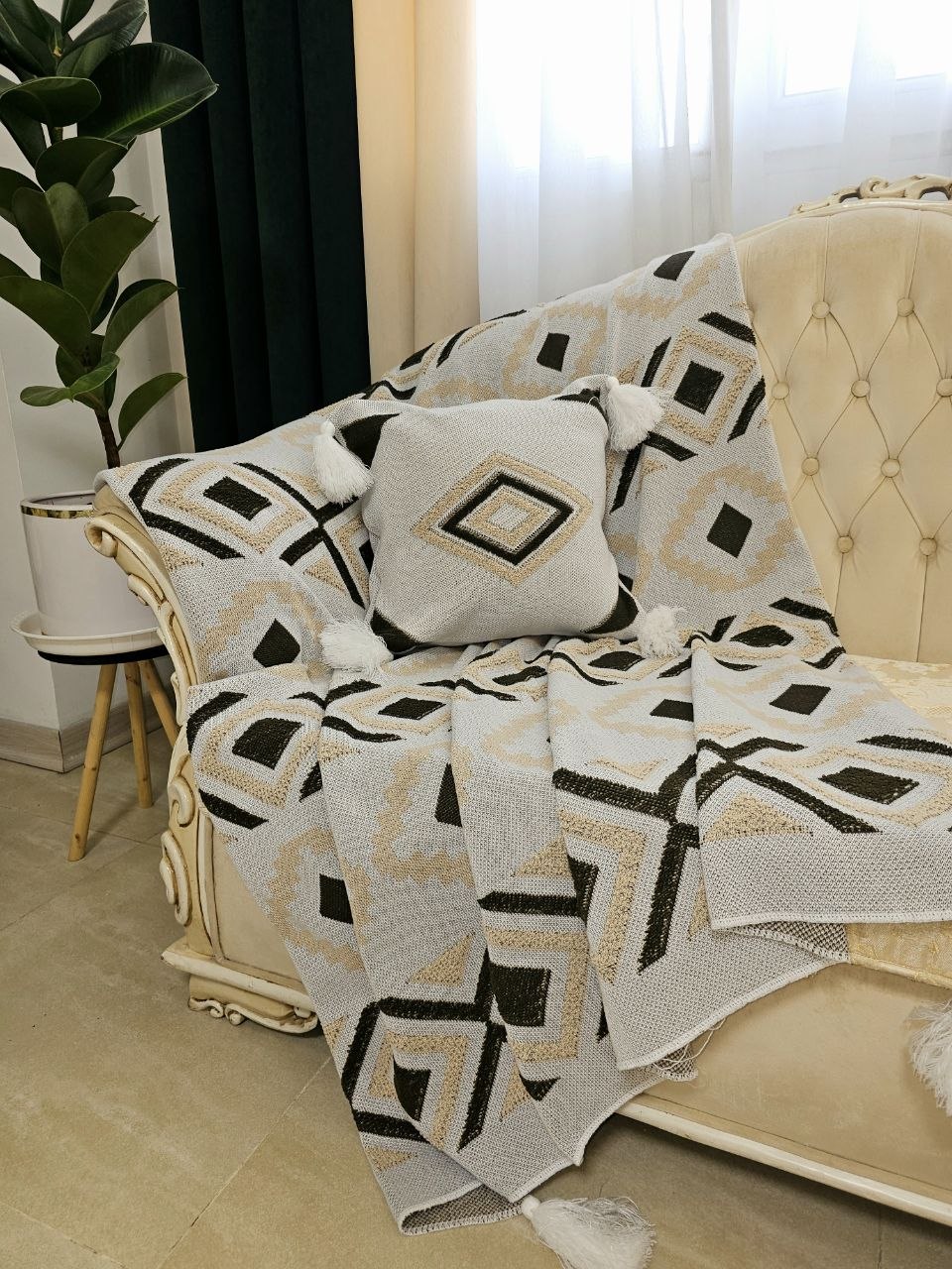 شال مبل پانچ سه رنگ